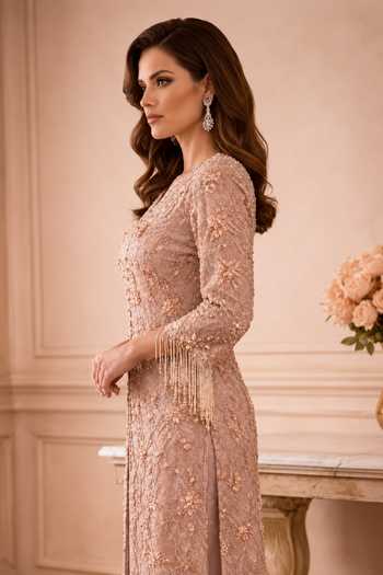 Buy_Amit GT_Pink Crepe, Tulle V-neck, Yes Embroidered Kurta And Sharara Set _Online_at_Aza_Fashions