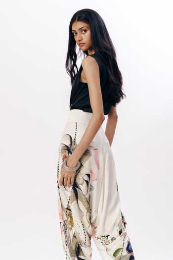 Buy_AK-OK_Multi Color Satin Printed Dhoti Pant _Online_at_Aza_Fashions