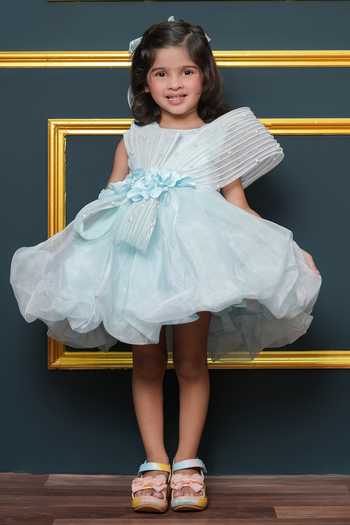 Buy_Jingle Bells_Blue Tissue Dress _at_Aza_Fashions
