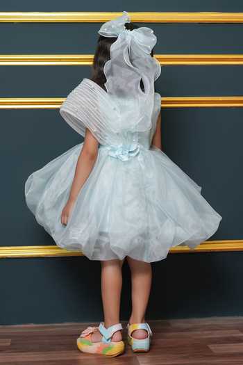 Shop_Jingle Bells_Blue Tissue Dress _at_Aza_Fashions