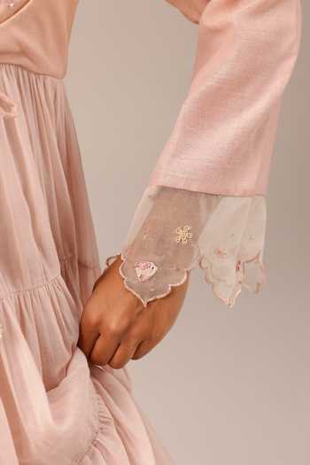 Buy_OurDve_Pink Linen Keyhole Neck Sea Salt Tiered Maxi Dress 