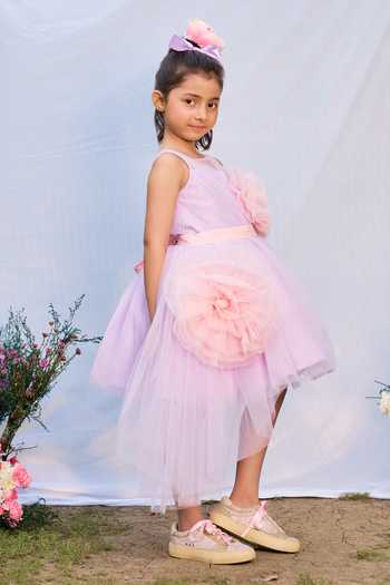 Buy_Pnk Isha Arora (Pink)_Lilac Cotton, Net, Dupion I Am Rapunzel Dress _Online_at_Aza_Fashions