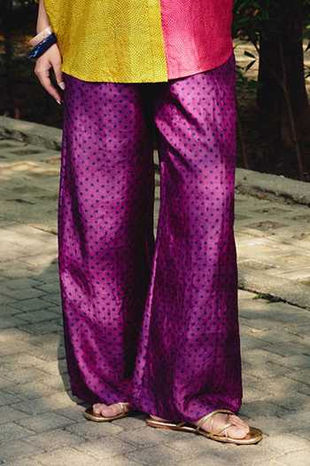 Kavya Singh Kundu_Multi Color Silk Collared Neck Poppi Polka Print Shirt And Pant Set _Online_at_Aza_Fashions