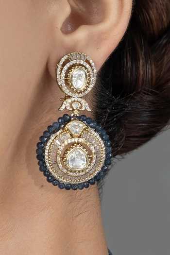 Buy_Joules by Radhika_Blue Ravanyas Bead And Stone Work Necklace Set _Online_at_Aza_Fashions