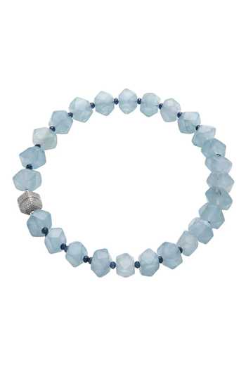 Shop_Joules By Radhika_Blue Milo Faceted Bead Work Necklace _at_Aza_Fashions
