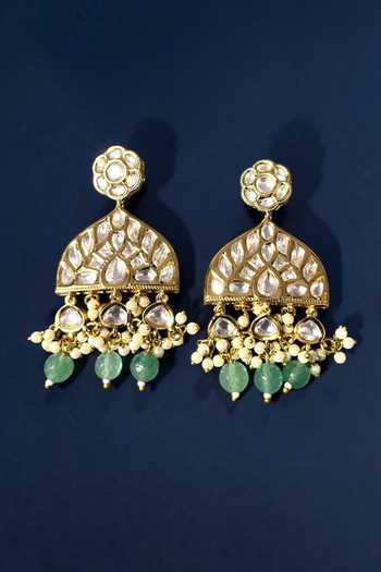 Amaara Jewels_Green Sheesh Mahal Embellished Choker Necklace Set _Online_at_Aza_Fashions