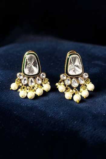 Shop_Amaara Jewels_Gold Plated Rani Amaara Embellished Necklace Set _Online_at_Aza_Fashions