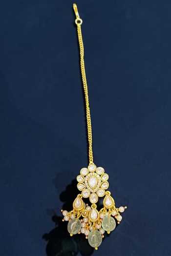 Buy_Amaara Jewels_Green Ivory Gleam Embellished Necklace Set _Online_at_Aza_Fashions