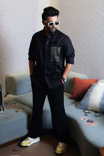 Shop_Heartistry by Anky_Black Pure Cotton The Midnight Matrix Party Shirt _at_Aza_Fashions