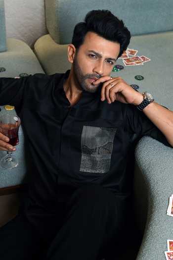 Shop_Heartistry by Anky_Black Pure Cotton The Midnight Matrix Party Shirt _Online_at_Aza_Fashions