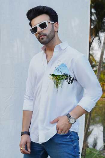 Shop_Heartistry by Anky_White Pure Cotton Arctic Horizon Shirt _at_Aza_Fashions