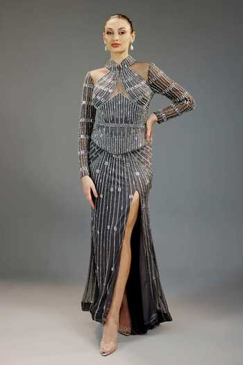 silver empire waist dress Ball Gown Bling Empire Multi Color Mesh Sequins, Beads, Stones Architectural Evening especially the Black lace 3