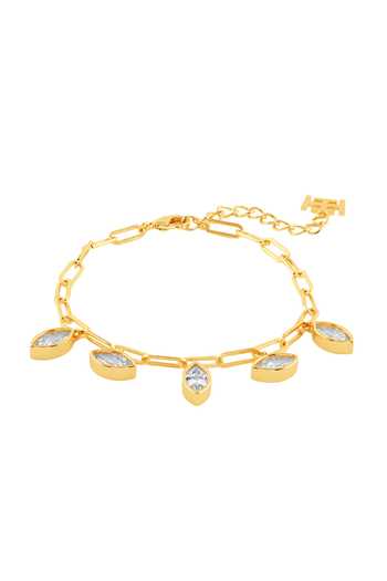 Shop_Isharya_Gold Plated Vivienne Embellished Bracelet _at_Aza_Fashions