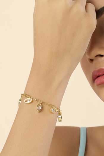 Shop_Isharya_Gold Plated Vivienne Embellished Bracelet _Online_at_Aza_Fashions
