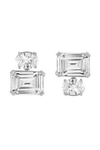 Shop_Isharya_Silver Plated Rosalie Opaline Earrings _at_Aza_Fashions