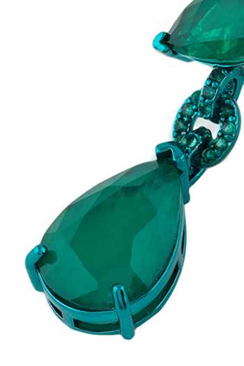 Buy_Isharya_Emerald Green Isolde Earrings _Online_at_Aza_Fashions