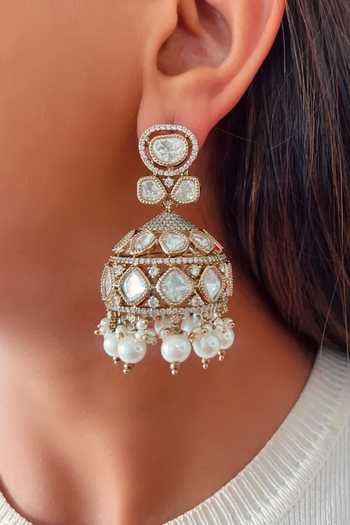 Shop_Prerto_White Zarfina Noor-e-tilisma Necklace Set _at_Aza_Fashions