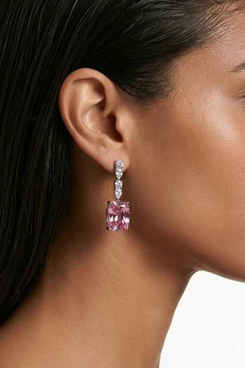 Shop_PRERTO_Pink Lamees Zircon Pendant Necklace Set _at_Aza_Fashions