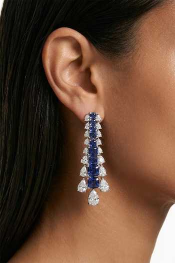 Shop_PRERTO_Blue Basma Zircon Pendant Necklace Set _at_Aza_Fashions