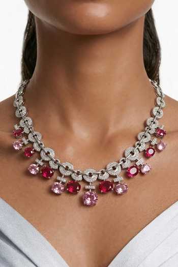Buy_Prerto_Multi Color Noorain Zircon Compressed Necklace Set _at_Aza_Fashions
