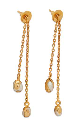 Buy_Dhwani Bansal Jewellery_Gold Plated Boond Baroque Pearl Embellished Earrings _Online_at_Aza_Fashions