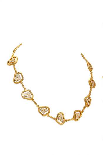 Buy_Dhwani Bansal Jewellery_Green Terra Enamelled Choker _Online_at_Aza_Fashions