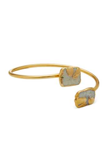 Dhwani Bansal Jewellery_White Lune Baroque Shell Pearl Embellished Bracelet _Online_at_Aza_Fashions