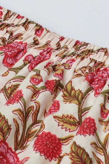 Byb Premium_Multi Color Cotton, Chiffon Tassels, Gota Floral Print Anarkali Sharara Set 