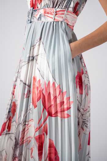 Shop_RANNA GILL_Multi Color Satin Sweetheart Neck Snowbell Strap Pleated Jumpsuit _Online_at_Aza_Fashions