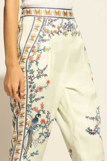 Buy_Ranna Gill_Multi Color Satin, Modal Alita Rara Jay Print Pant 