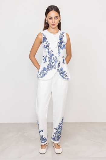 Buy_Ranna Gill_White Bis Rara Pant _at_Aza_Fashions