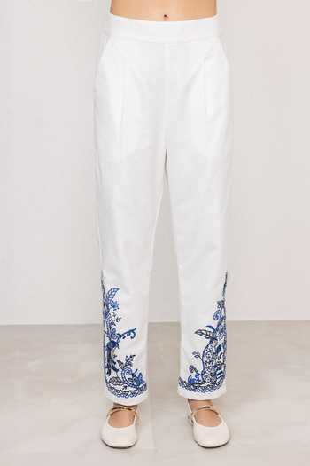 Buy_Ranna Gill_White Bis Rara Pant _Online_at_Aza_Fashions