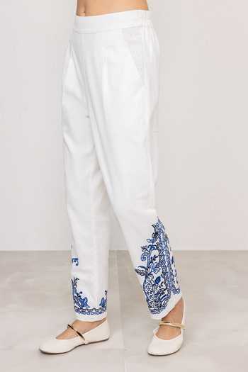 Shop_Ranna Gill_White Bis Rara Pant _Online_at_Aza_Fashions
