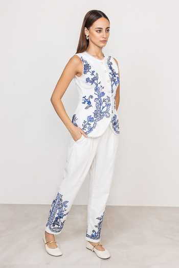 Ranna Gill_White Bis Rara Pant _Online_at_Aza_Fashions