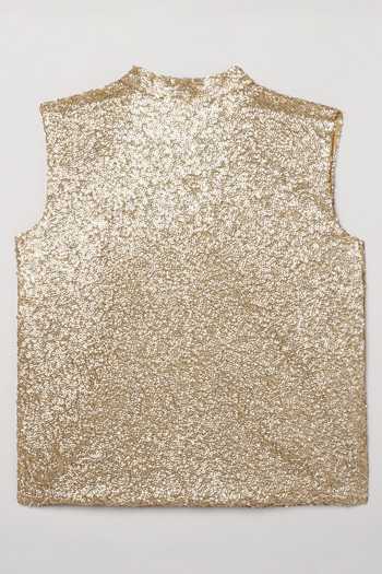 Shop_Byb Premium_Gold Cotton, Polyester Sequins Work Bundi _Online_at_Aza_Fashions