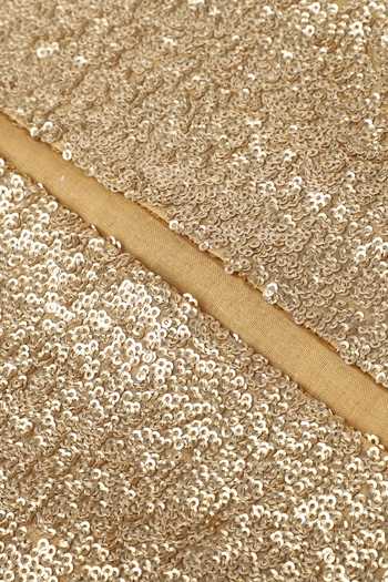 Buy_Byb Premium_Gold Cotton, Polyester Sequins Work Bundi 