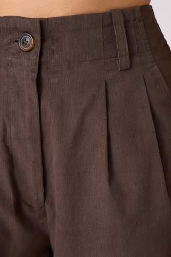 The Summer House_Olive Green Cotton Helk Needlecord Corduroy Pant _Online