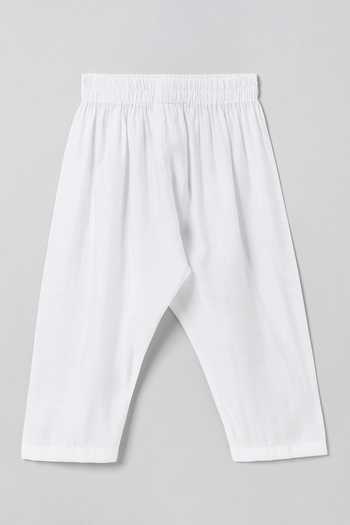 Byb Premium_White Chanderi Embroidery, Sequins Kurta Pyjama Set _Online