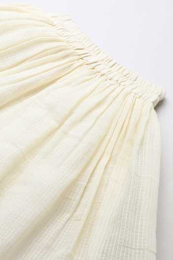 Shop_Byb Premium_Off White Cotton Embroidery, Beads Embellished Top And Palazzo Set _Online