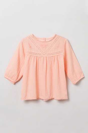 Shop_Byb Premium_Peach Denim Placement Embroidered Top _Online_at_Aza_Fashions