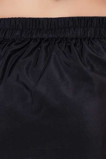 Mini Stitch_Black Georgette Floral Embroidered Top Skirt Set _Online_at_Aza_Fashions
