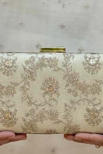 Shop_AMYRA_Beige Bodhi Embroidered Sleek Clutch _Online_at_Aza_Fashions
