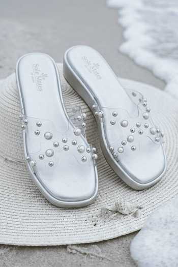 Shop_Sole Mates by Palak_Silver Mist Embellished Wedges _at_Aza_Fashions