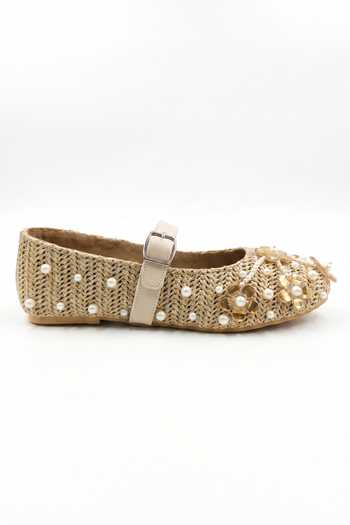 Sole Mates by Palak_Ivory Gatsby Bloom Mary Janes Flats _Online_at_Aza_Fashions