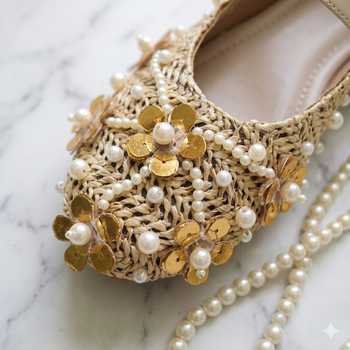 Shop_Sole Mates by Palak_Ivory Gatsby Bloom Mary Janes Flats 
