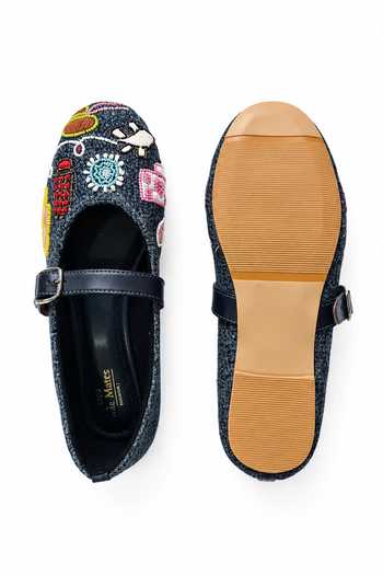 Shop_Sole Mates by Palak_Blue Wanderlust Mary Janes Flats _at_Aza_Fashions