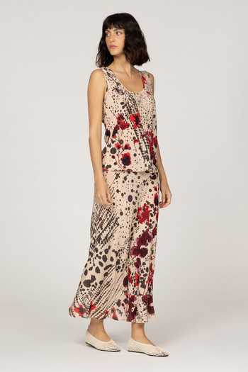 Buy_Inoa_Multi Color Silk Scoop Neck Hibiscus Print Top _Online_at_Aza_Fashions