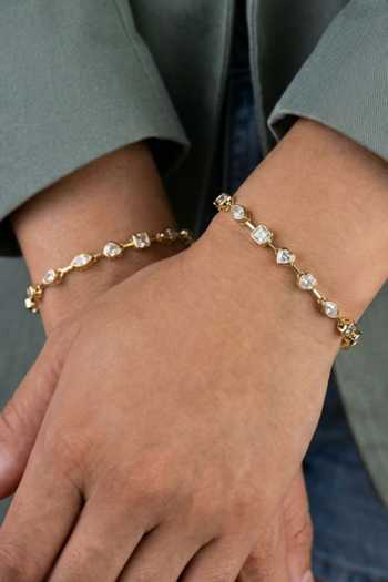 ESME_White Tennis Flow Bracelet _Online_at_Aza_Fashions