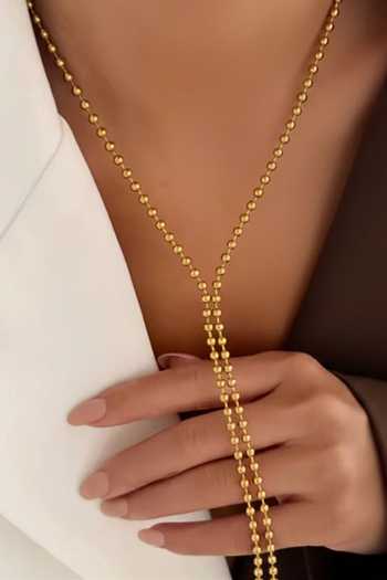 Buy_ESME_Gold Plated Orlina Lariat Necklace _at_Aza_Fashions