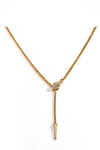 Shop_ESME_Gold Plated Ophira Lariat Necklace _at_Aza_Fashions